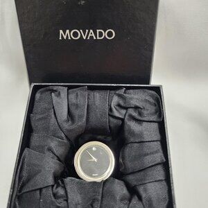 Movado Miniature Desk Clock  Silver Color: NEW with BOX